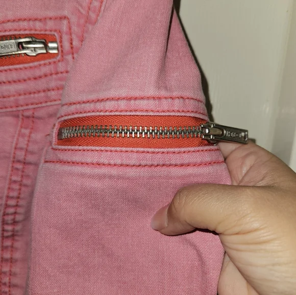 Express Vintage 1990s Denim Moto Jacket - Picture 5 of 6